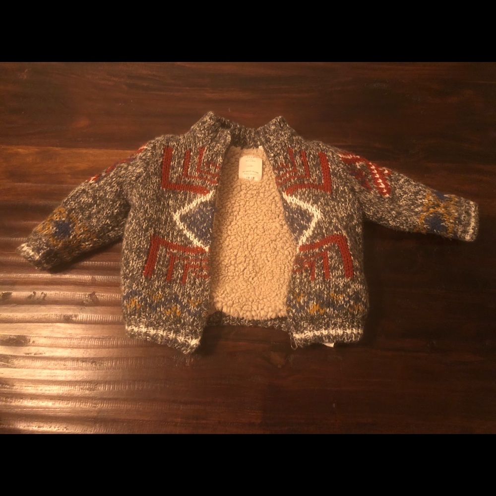 Zara boys sweater jacket